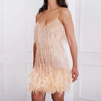 Thumbnail for 2023-New-Sexy-Tassel-Sequins-Feather-Mini-Dress-Women-Spaghetti-Strap-Stitching-Dresses-Female-Elegant-Evening.jpg_640x640_496f6972-eeb0-41dd-9813-76db06213e6f