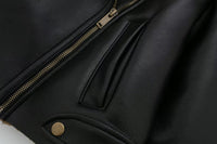 Thumbnail for European And American Style Fleece Lined Motorcycle Jacket