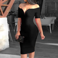 Thumbnail for Pure color tight skirt and backpack hip dress