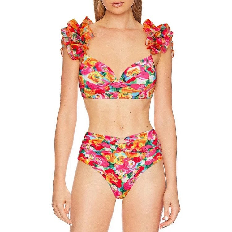 Push Up Bikini Sexy High Waist Split Swimsuit Suit