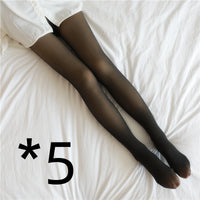 Thumbnail for Fake Translucent Plus Size Leggings Fleece Lined Tights Fall And Winter Warm Fleece Pantyhose Women Fleece Lined Pantyhose Thermal Winter Tights