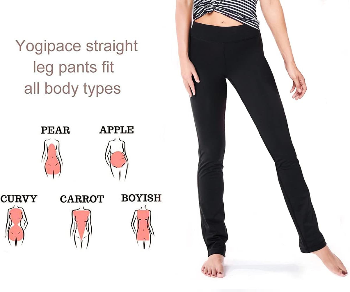 27"/29"/31"/33"/35"/37" Women'S Straight Leg Yoga Pants Workout Pants