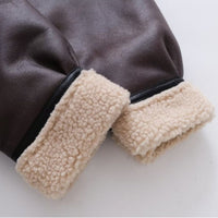 Thumbnail for Women's Suede Fur Integrated Motorcycle Jacket