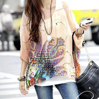 Thumbnail for Womens Paisley Print Chiffon Top