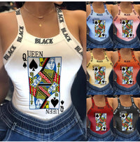 Thumbnail for Fashion Women's Sexy Sling Print T Shirt Small Vest Top Summer Casual