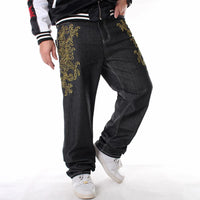 Thumbnail for Hiphop jeans streetwear Men's embroidery straight loose casual pants