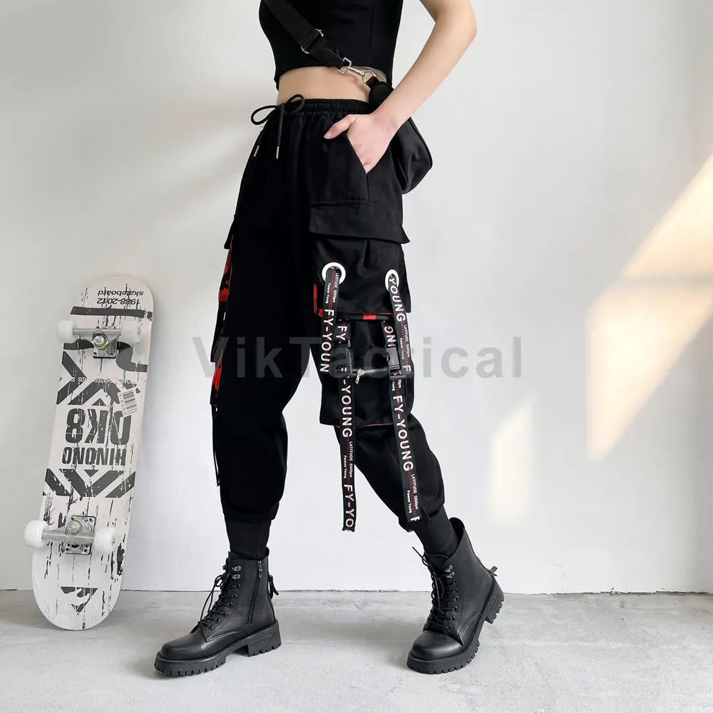 Women Cargo Pants 2023 Harem Pants Fashion Punk Pockets Jogger