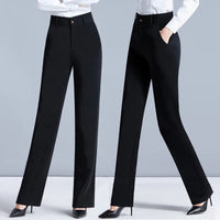 Thumbnail for Women Pants High Waist Female Wide Leg Pants Thick Causal Trousers