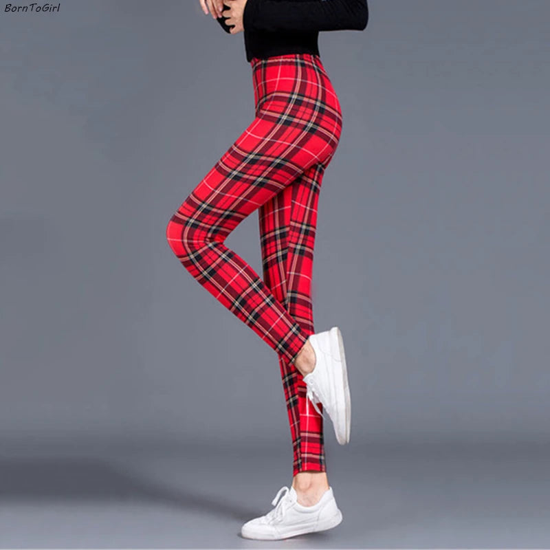 BornToGirl Casual Pencil Pants Leggings For Women Streetwear Sexy High