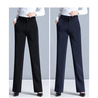 Thumbnail for Women Pants High Waist Female Wide Leg Pants Thick Causal Trousers