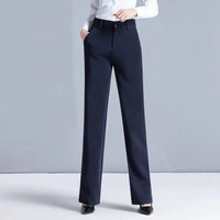 Thumbnail for Women Pants High Waist Female Wide Leg Pants Thick Causal Trousers