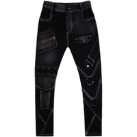 Thumbnail for Vefadisa Black Multi-pocket Denim Pencil Pants Women 2024 Spring