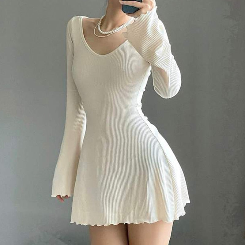 Women Knitting Office Dress | Spring Slim Fit Knitted Dress | Womens