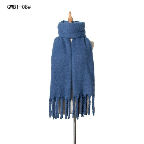 Luxury Cashmere Bright Solid Colors Women Scarf Winter Shawl And Wrap