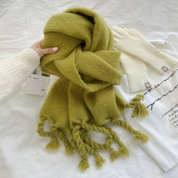 Thumbnail for Luxury Cashmere Bright Solid Colors Women Scarf Winter Shawl And Wrap