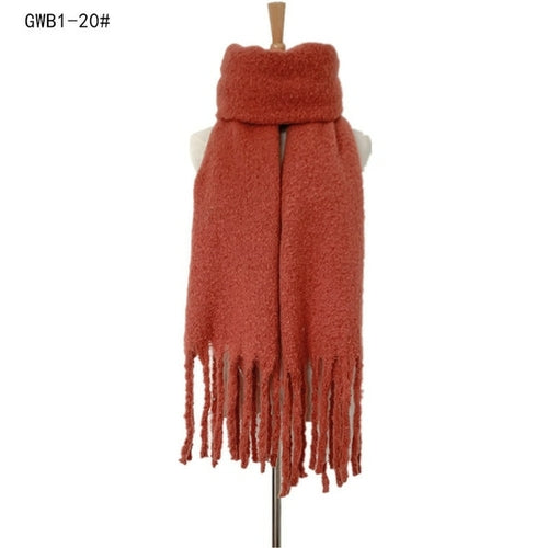 Luxury Cashmere Bright Solid Colors Women Scarf Winter Shawl And Wrap