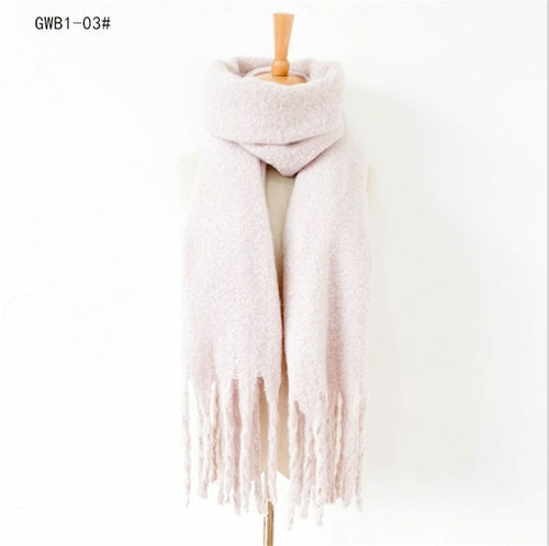 Luxury Cashmere Bright Solid Colors Women Scarf Winter Shawl And Wrap