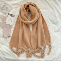 Thumbnail for Luxury Cashmere Bright Solid Colors Women Scarf Winter Shawl And Wrap