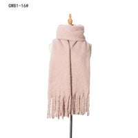 Thumbnail for Luxury Cashmere Bright Solid Colors Women Scarf Winter Shawl And Wrap