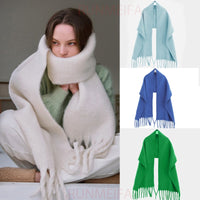 Thumbnail for Luxury Cashmere Bright Solid Colors Women Scarf Winter Shawl And Wrap