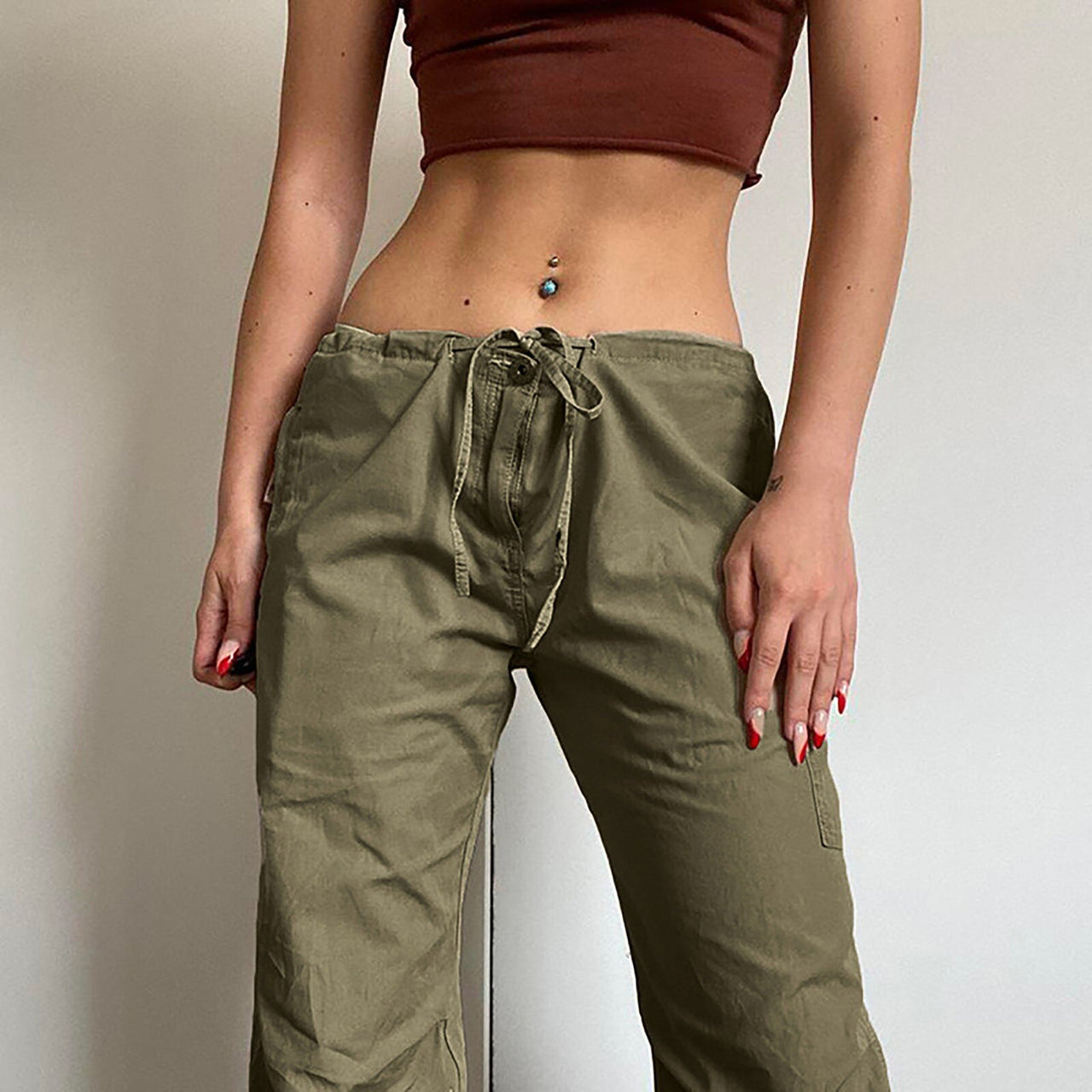 Parachute Pants Y2k Vintage Cargo Pants Women Streetwear Sweatpants