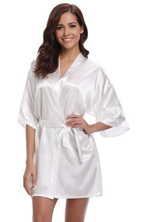 Rb032 2018 New Silk Kimono Robe Bathrobe Women Silk Bridesmaid Robes