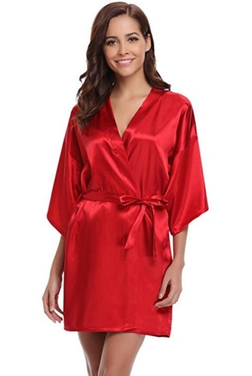 Rb032 2018 New Silk Kimono Robe Bathrobe Women Silk Bridesmaid Robes