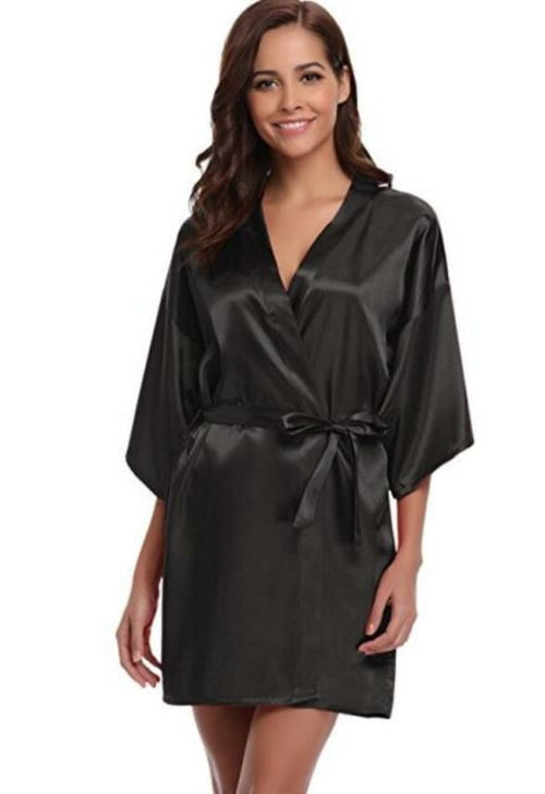 Rb032 2018 New Silk Kimono Robe Bathrobe Women Silk Bridesmaid Robes