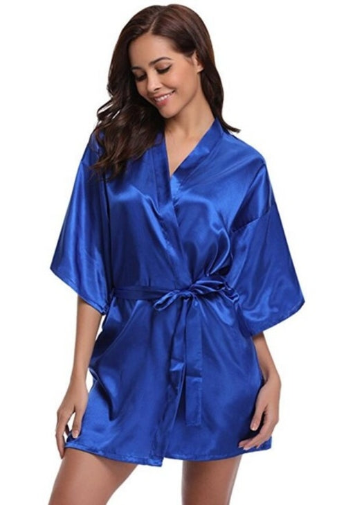 Rb032 2018 New Silk Kimono Robe Bathrobe Women Silk Bridesmaid Robes