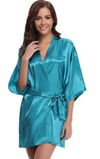 Thumbnail for Rb032 2018 New Silk Kimono Robe Bathrobe Women Silk Bridesmaid Robes