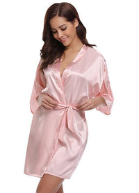 Thumbnail for Rb032 2018 New Silk Kimono Robe Bathrobe Women Silk Bridesmaid Robes