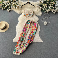 Thumbnail for SINGREINY Knitted Beach Two Pieces Suits Women Strap Mini