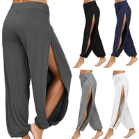 Thumbnail for Women Fashion Yoga Pants High Waisted Slit Wide Leg Haren Pants Gym