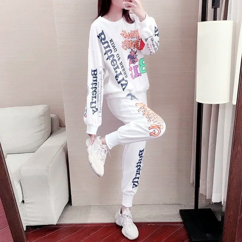 Casual Sweat Suits 2022 Spring Autumn New Women's Tracksuit Fashion