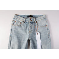 Thumbnail for Summer's Men's Classic Blue Streetwear Distressed Skinny Button Fly