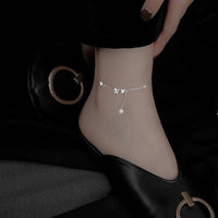 Thumbnail for VENTFILLE 925 Sterling Silver Double Layer Anklet for Women Geometric