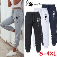 Thumbnail for Women Cat Paw Printed Sweatpants High Quality Cotton Long Pants Jogger