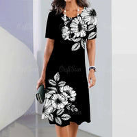 Thumbnail for Pinstripe Print Women Mini Skirt Fashion Summer Knee Dresses Street