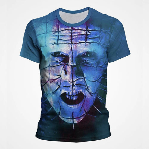 Horror Movie Hellraiser T-Shirts Scary 3D Printed Streetwear Men Women