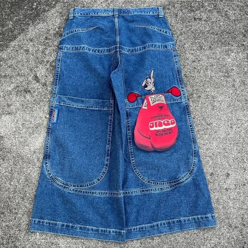 JNCO Y2K Baggy Jeans men vintage Embroidered high quality jeans Hip