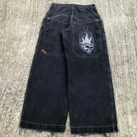 Thumbnail for JNCO Jeans New Y2K Harajuku Hip Hop Letter Embroidered Vintage Baggy