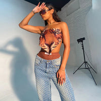 Thumbnail for Streetwear Vintage Jeans High Waist Hollow Out Sexy Ladies Loose