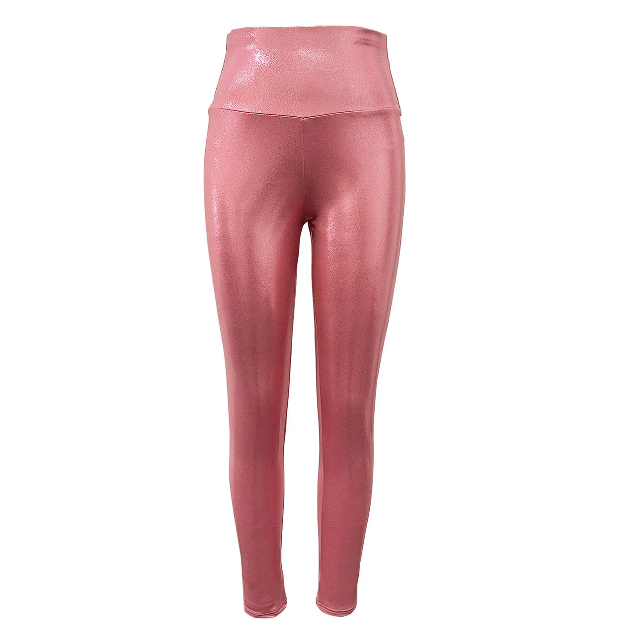 Women's Metallic Shiny Skinny Leggings Stretchy Naked Feeling Yoga