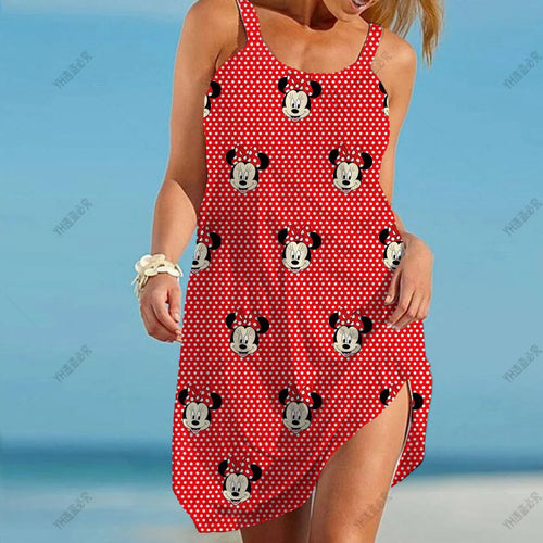 Women's Dress Minnie Mouse Elegant Dresses Boho 2022 Sling Summer