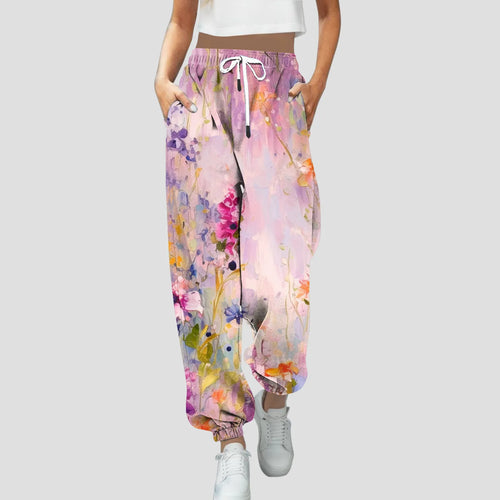 Pants For Women Summer Autumn Print Bottom Sweatpants Pockets High