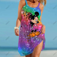 Thumbnail for Women's Dress Minnie Mouse Elegant Dresses Boho 2022 Sling Summer