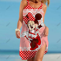 Thumbnail for Women's Dress Minnie Mouse Elegant Dresses Boho 2022 Sling Summer