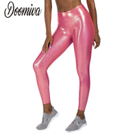 Thumbnail for Women's Metallic Shiny Skinny Leggings Stretchy Naked Feeling Yoga