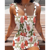 Thumbnail for Floral Tight Camisole Dress For Women 2024 Spring Summer Beach  Female