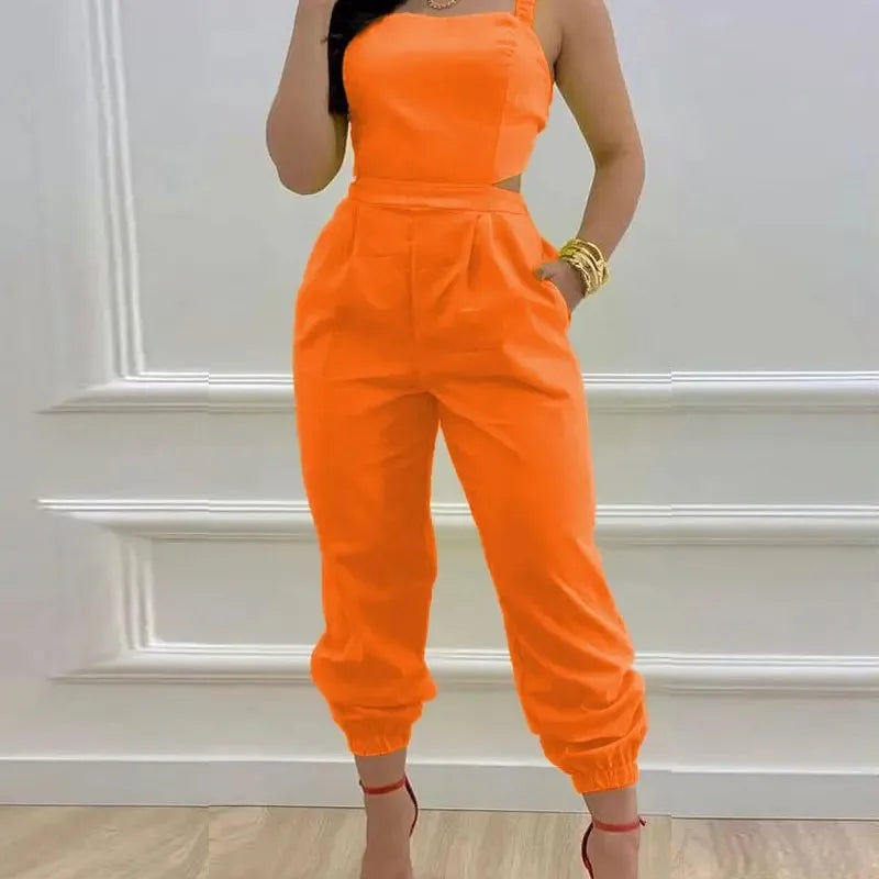 Women's Jumpsuit Elegant Sexy Suspender Printed Jumpsuits Casual Hip